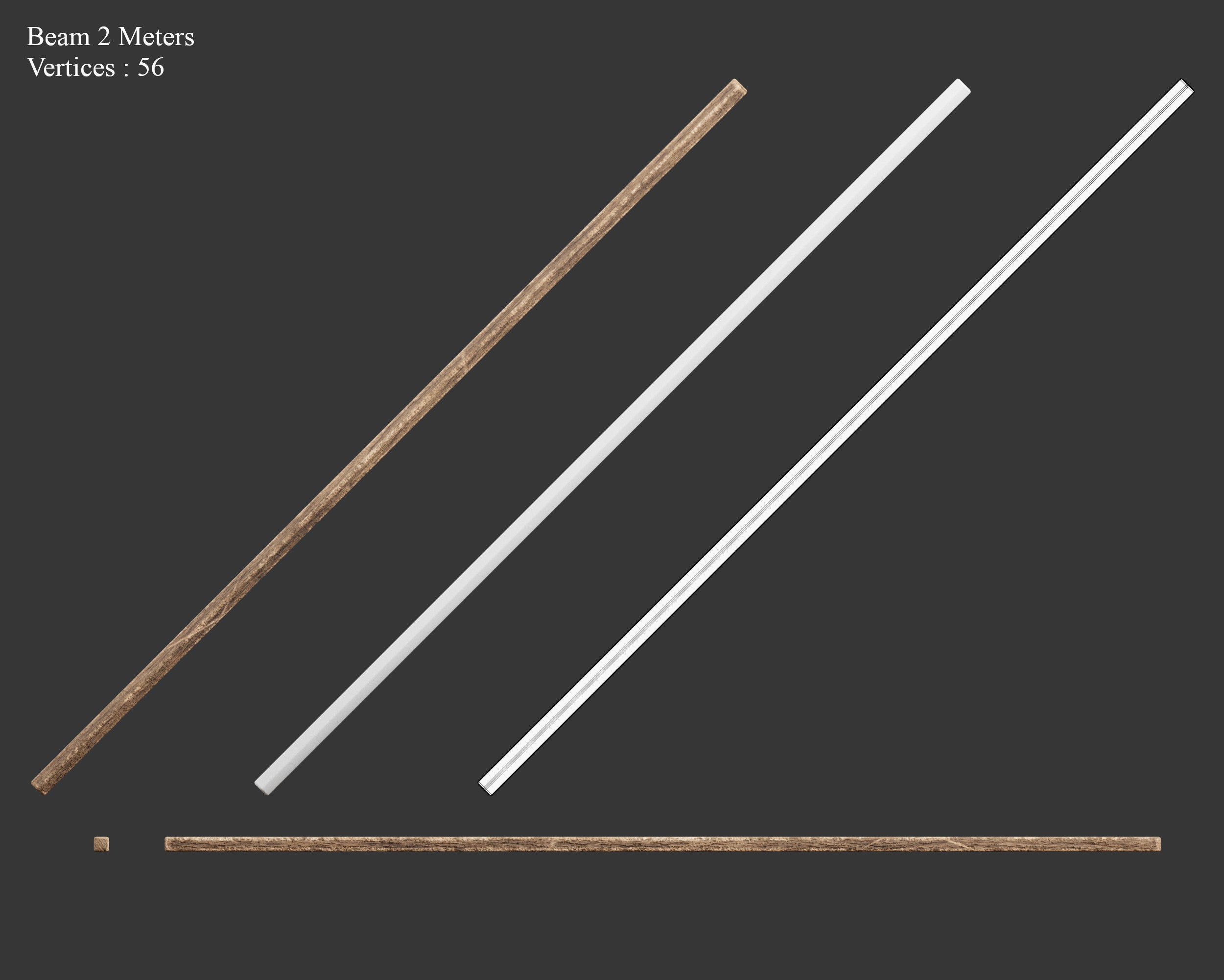 Medieval Essentials Wood Building Set Low-poly 3D model_4