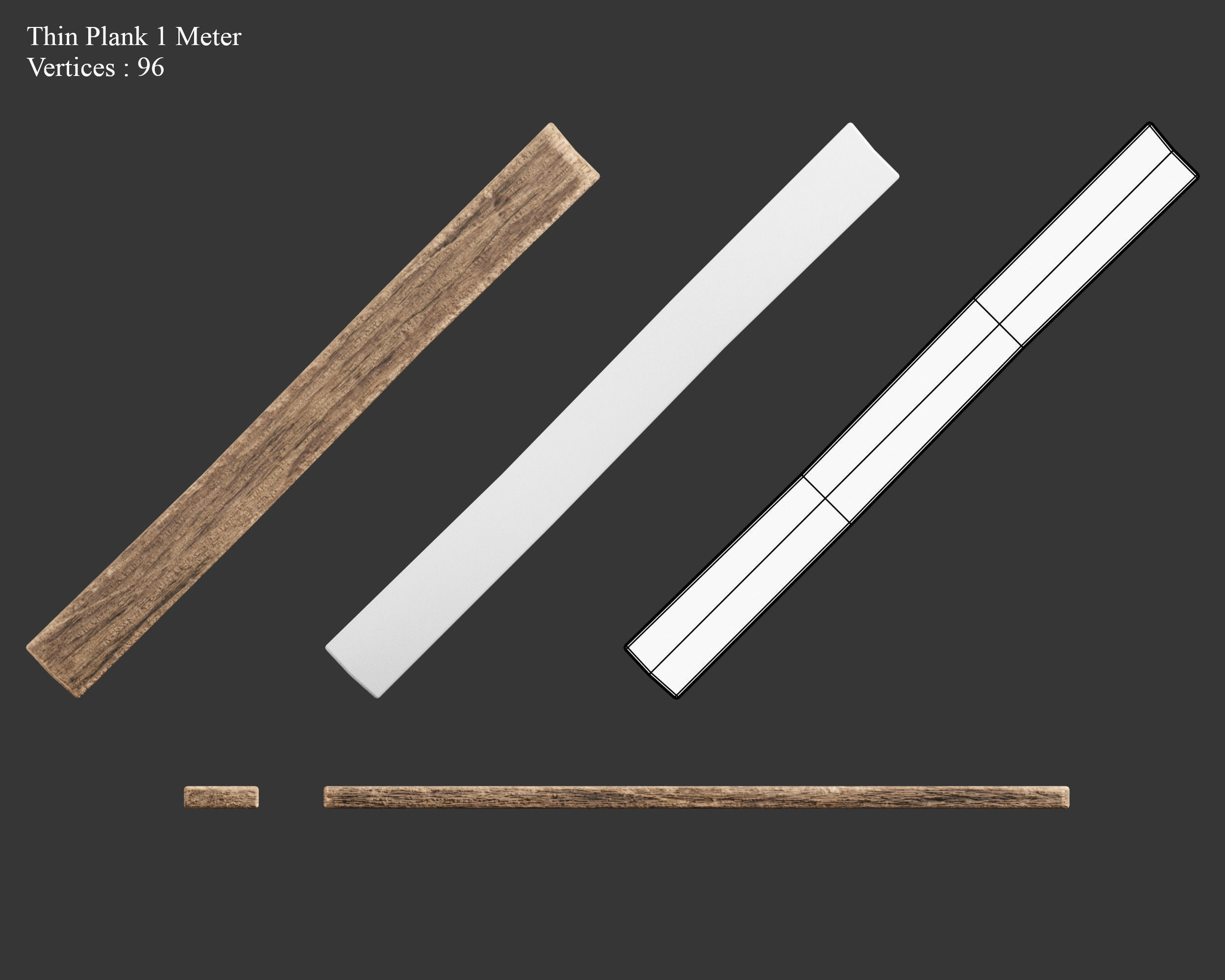 Medieval Essentials Wood Building Set Low-poly 3D model_6