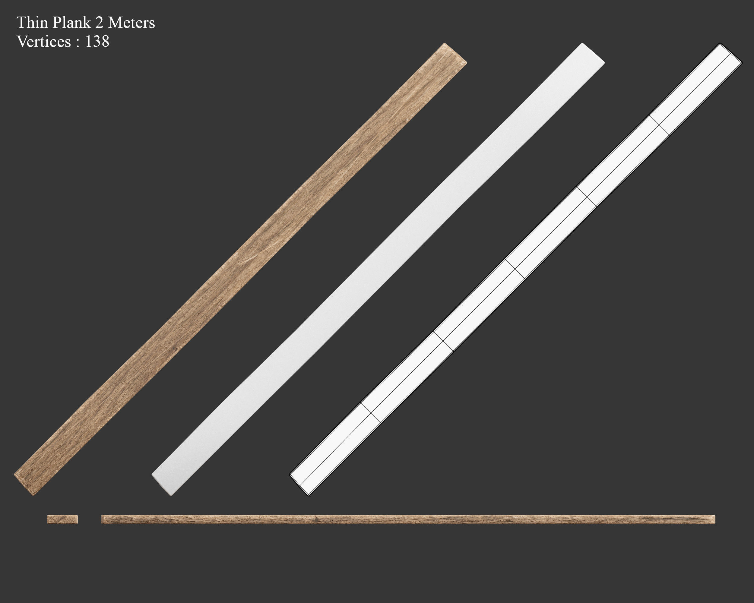 Medieval Essentials Wood Building Set Low-poly 3D model_7