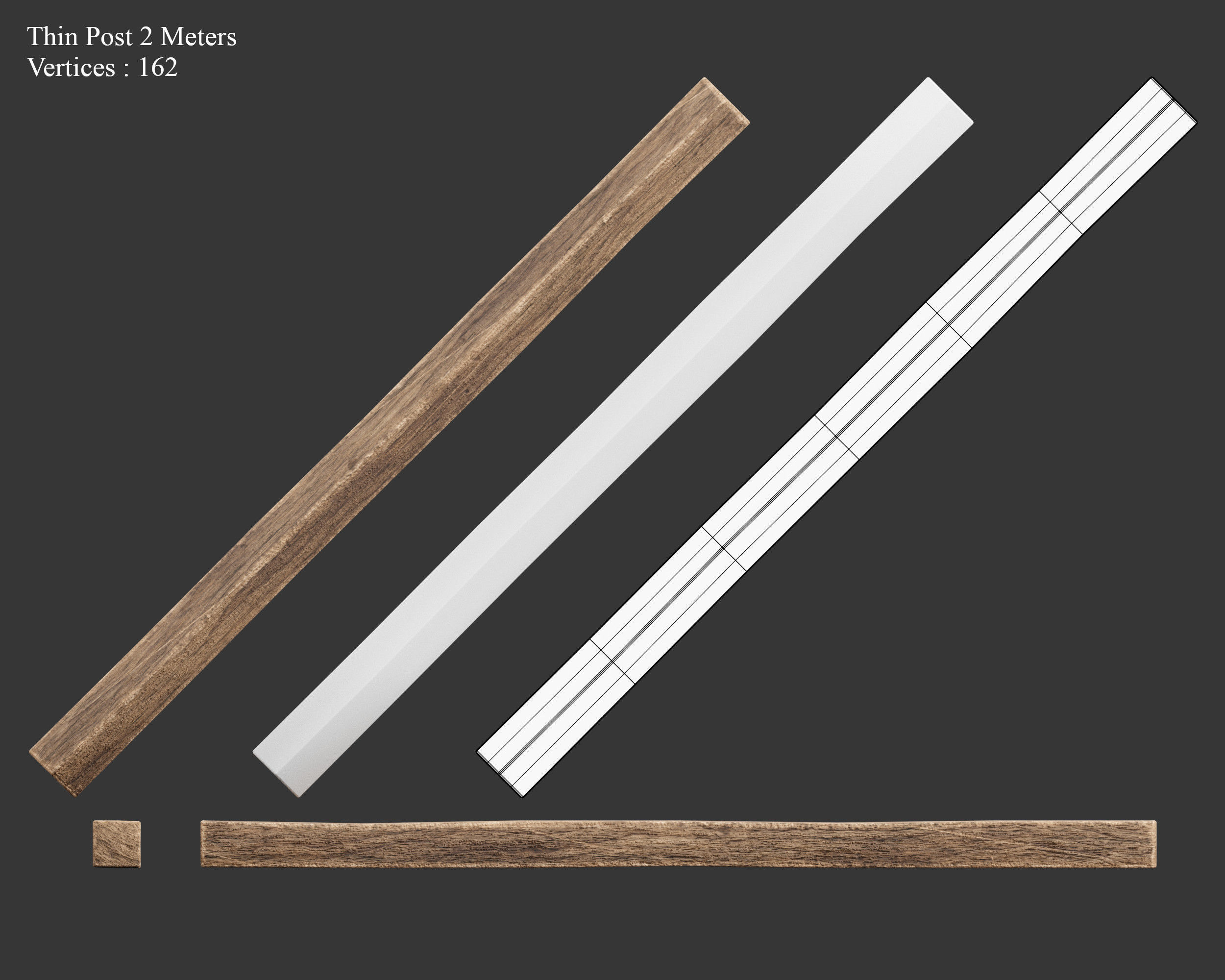 Medieval Essentials Wood Building Set Low-poly 3D model_13