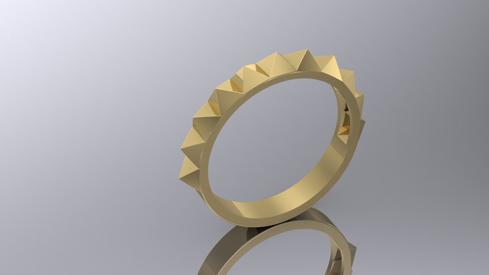 triangle ring 3D print model_4