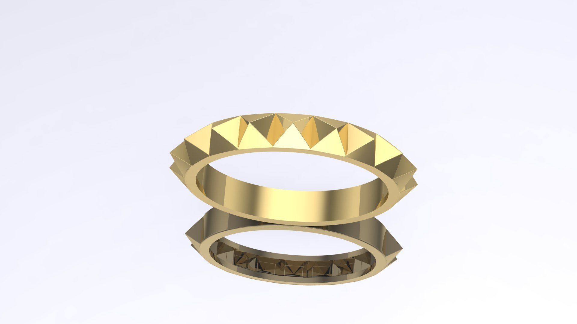 triangle ring 3D print model_5