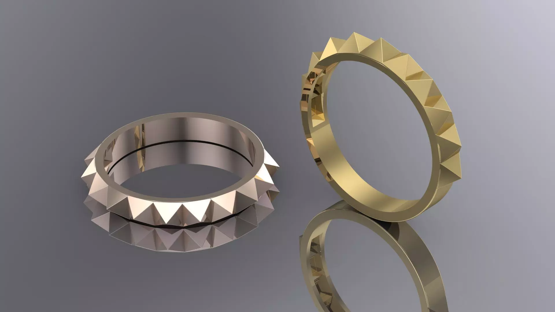 triangle ring 3D print model_0