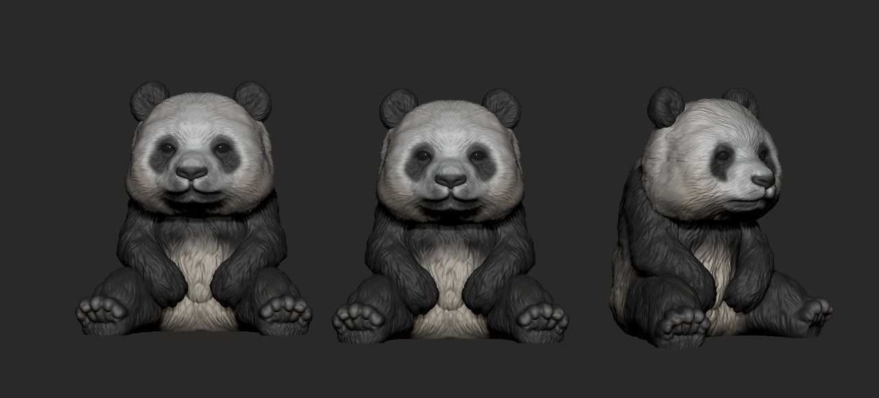 PANDA BEAR VASE 3D print model_1