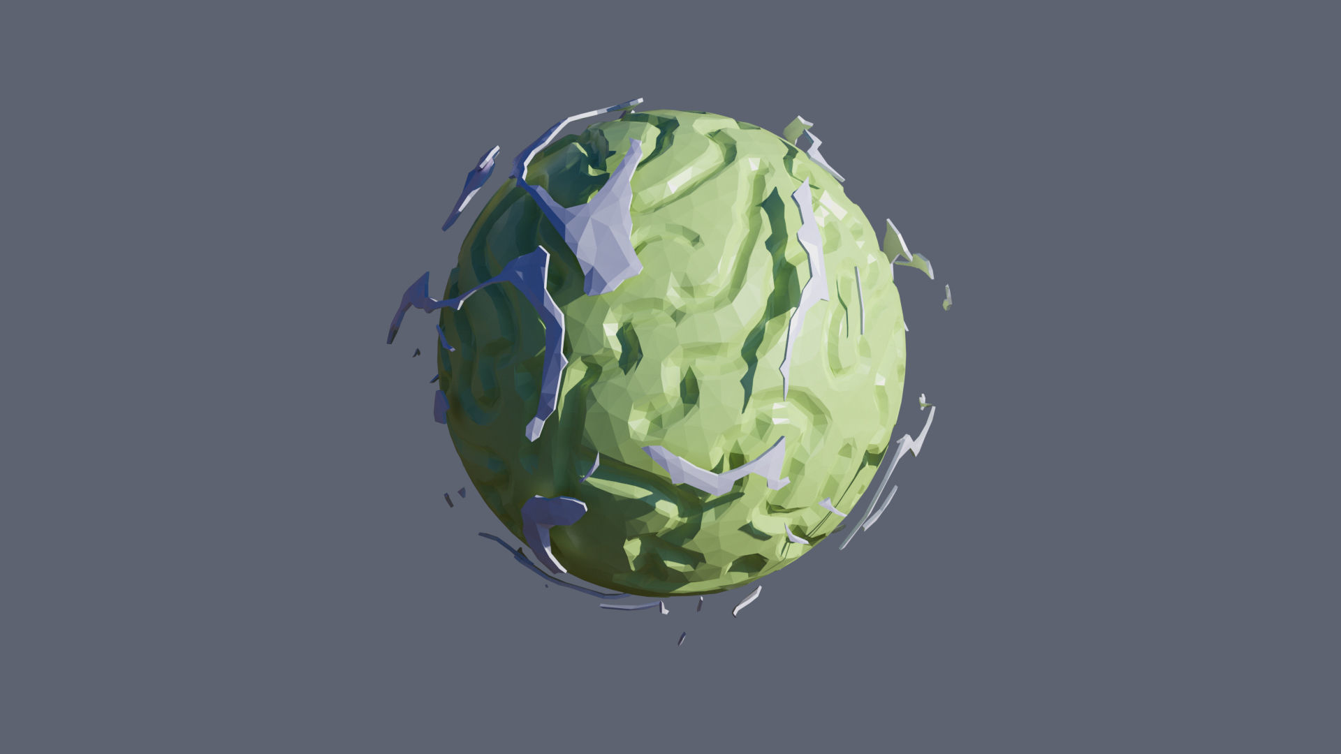 Planets 2 Low-poly 3D model_36