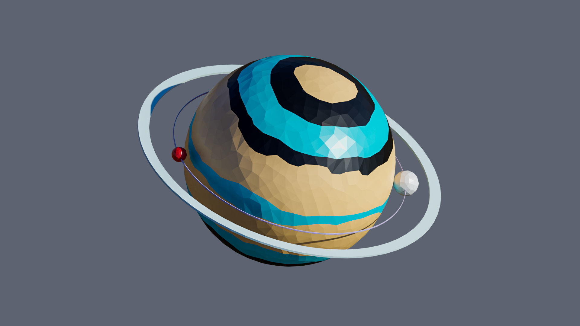 Planets 2 Low-poly 3D model_26