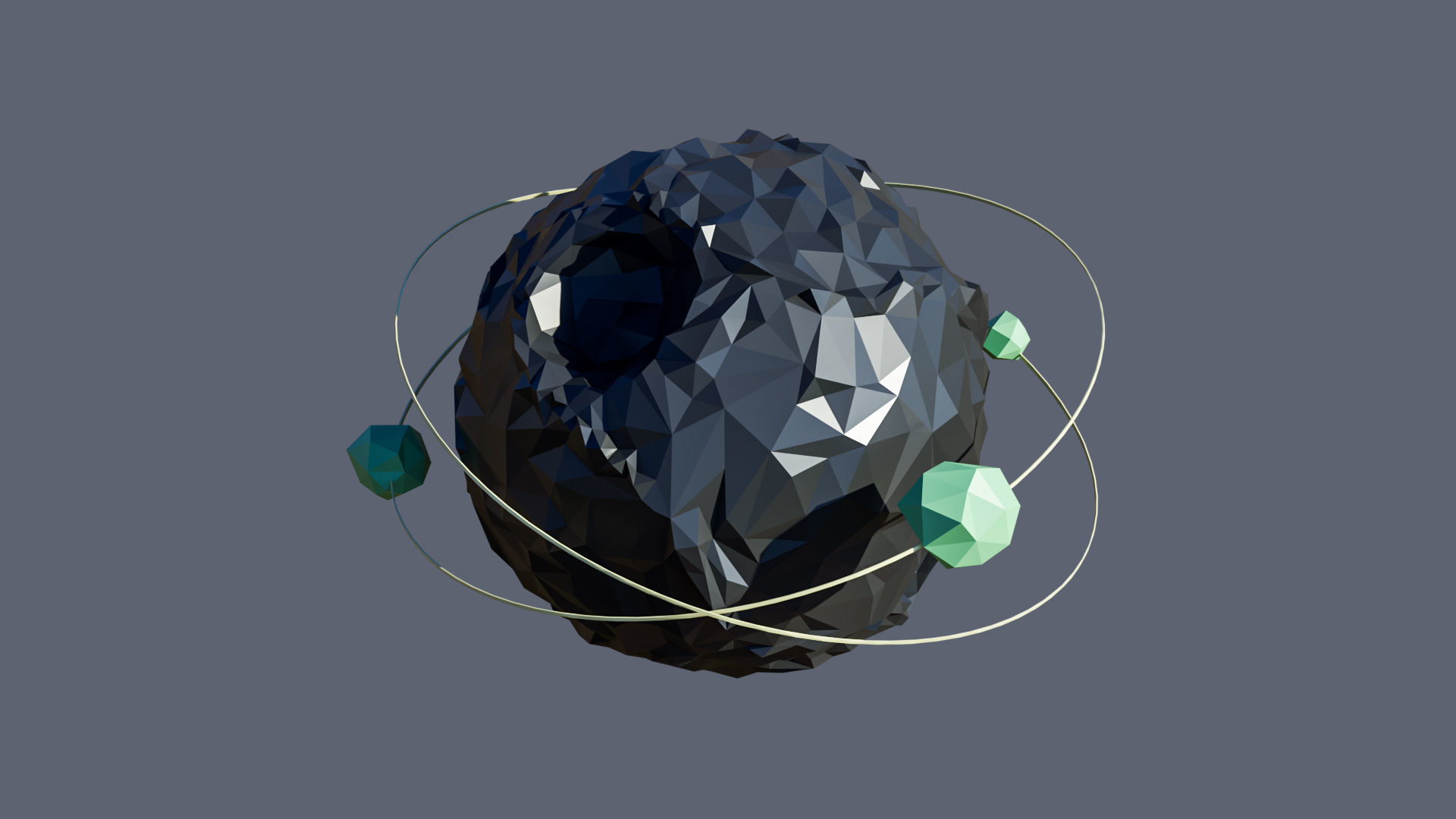 Planets 2 Low-poly 3D model_41