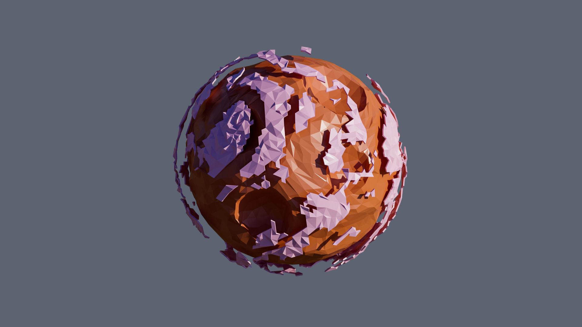 Planets 2 Low-poly 3D model_6