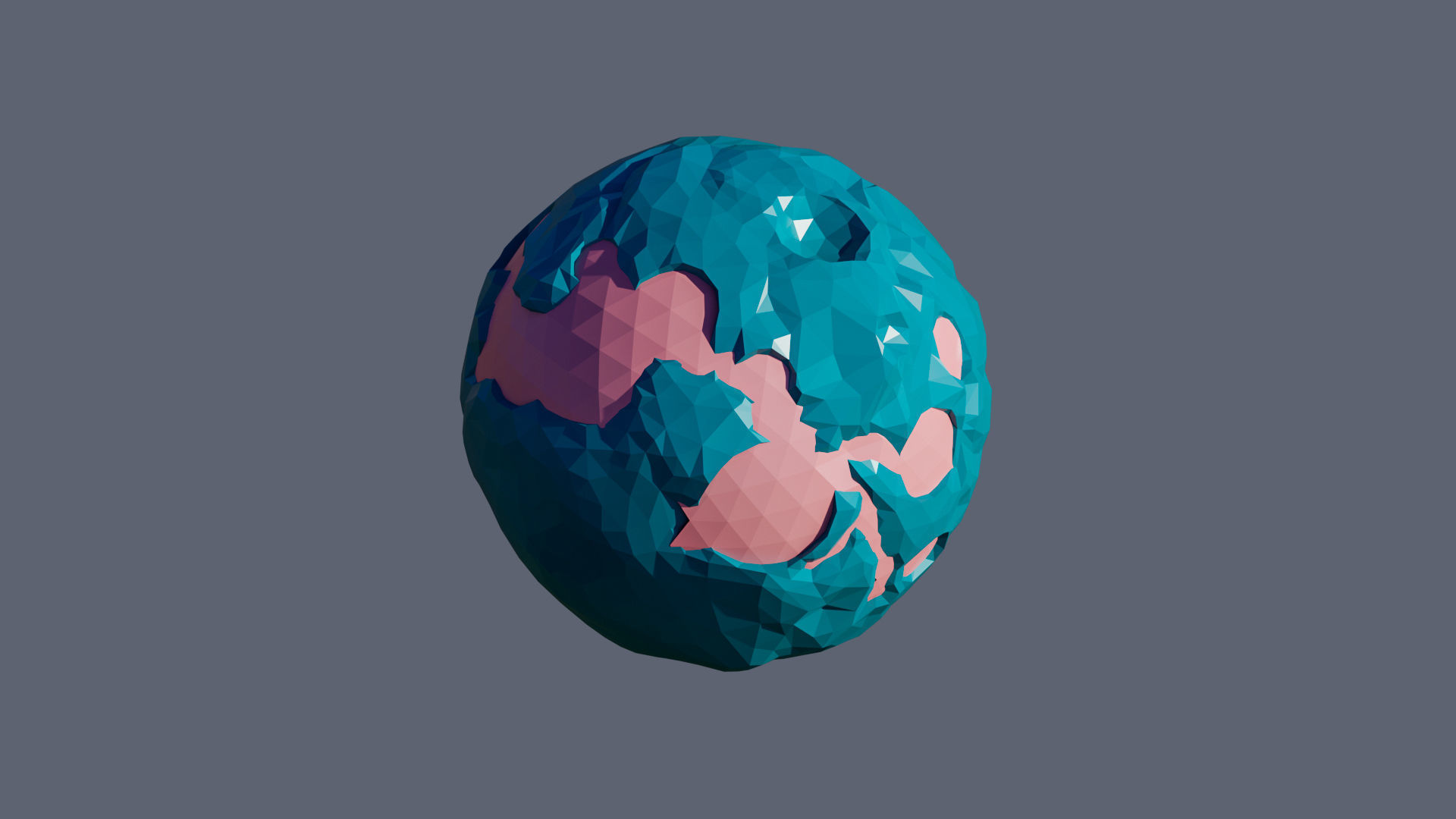 Planets 2 Low-poly 3D model_43