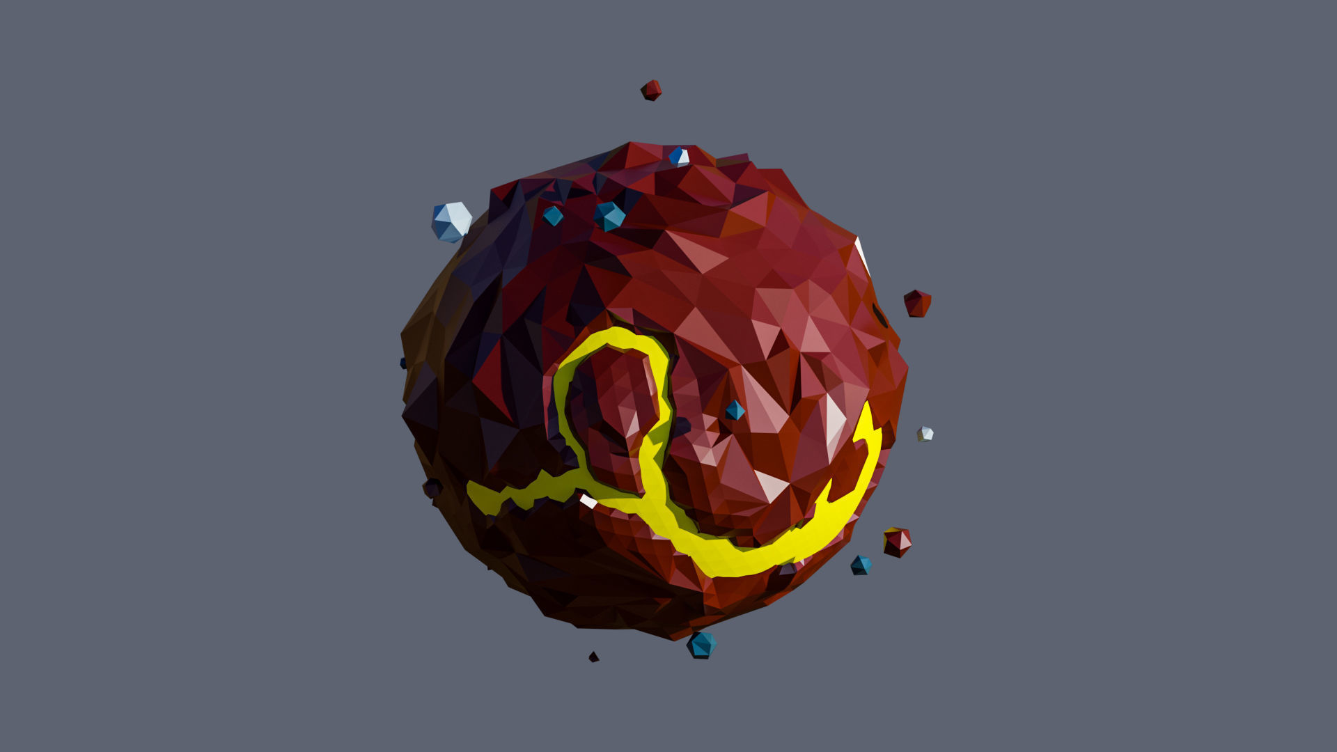 Planets 2 Low-poly 3D model_11