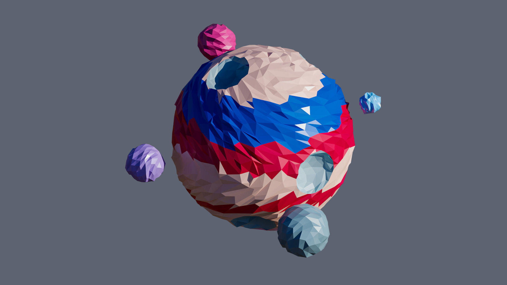 Planets 2 Low-poly 3D model_39