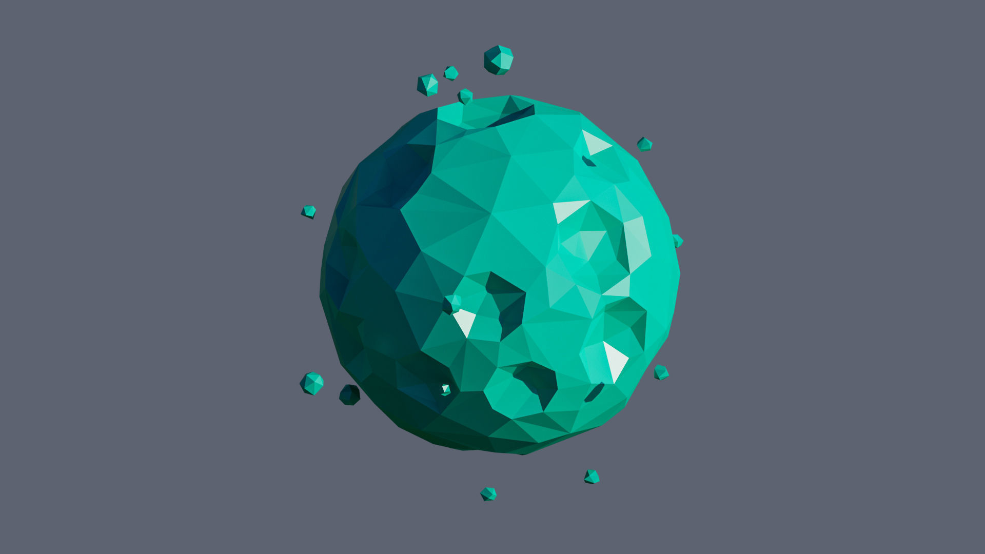 Planets 2 Low-poly 3D model_12