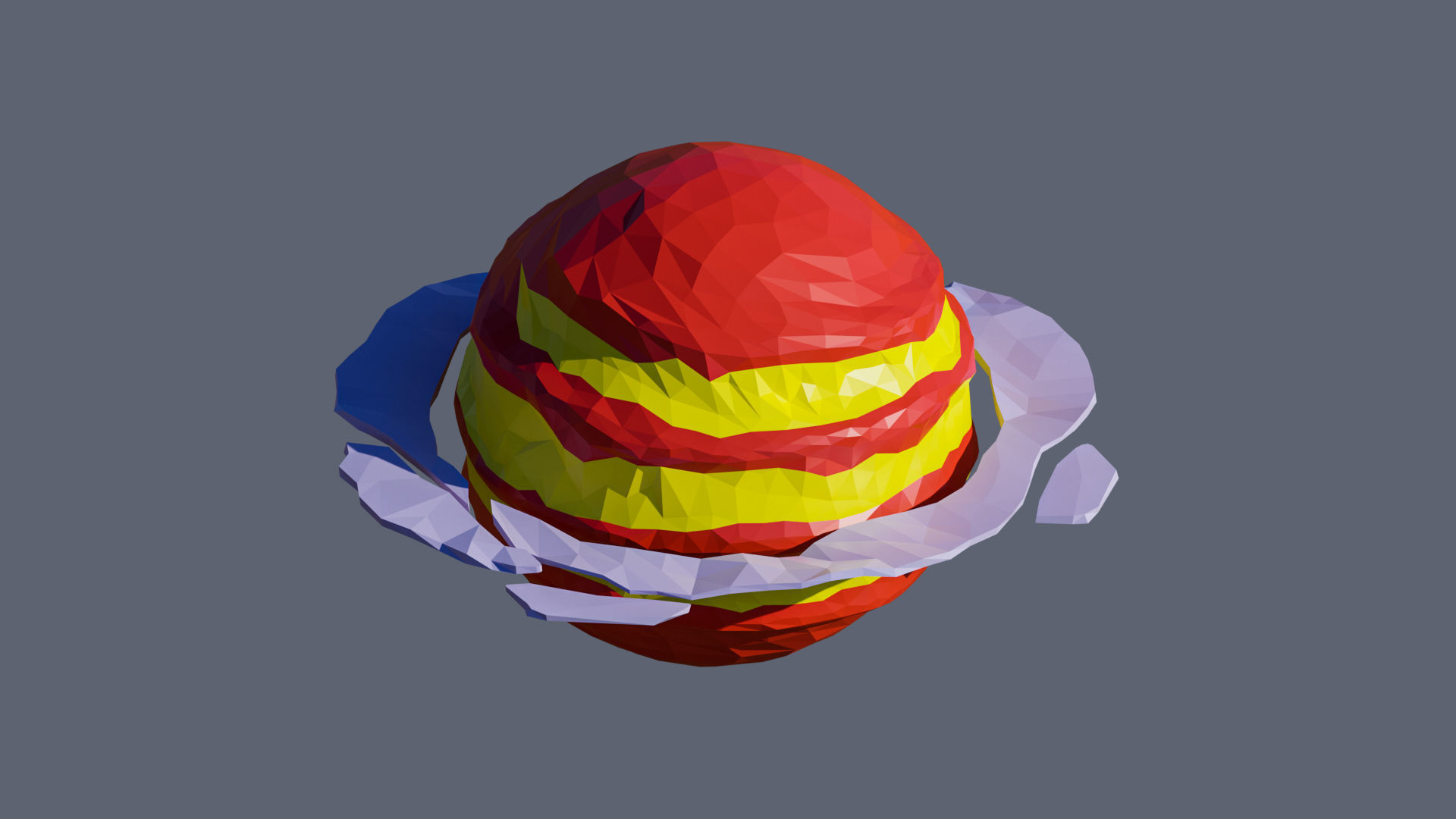 Planets 2 Low-poly 3D model_44