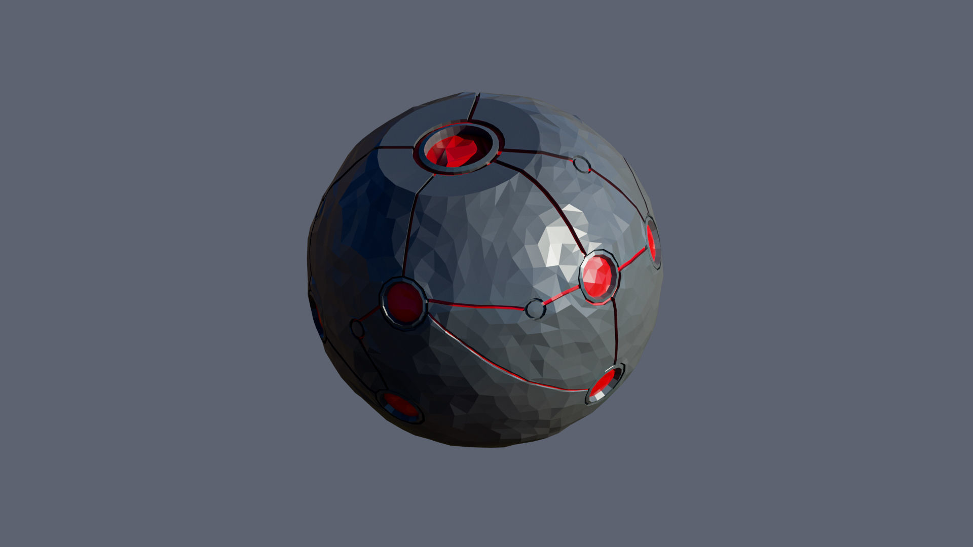 Planets 2 Low-poly 3D model_9