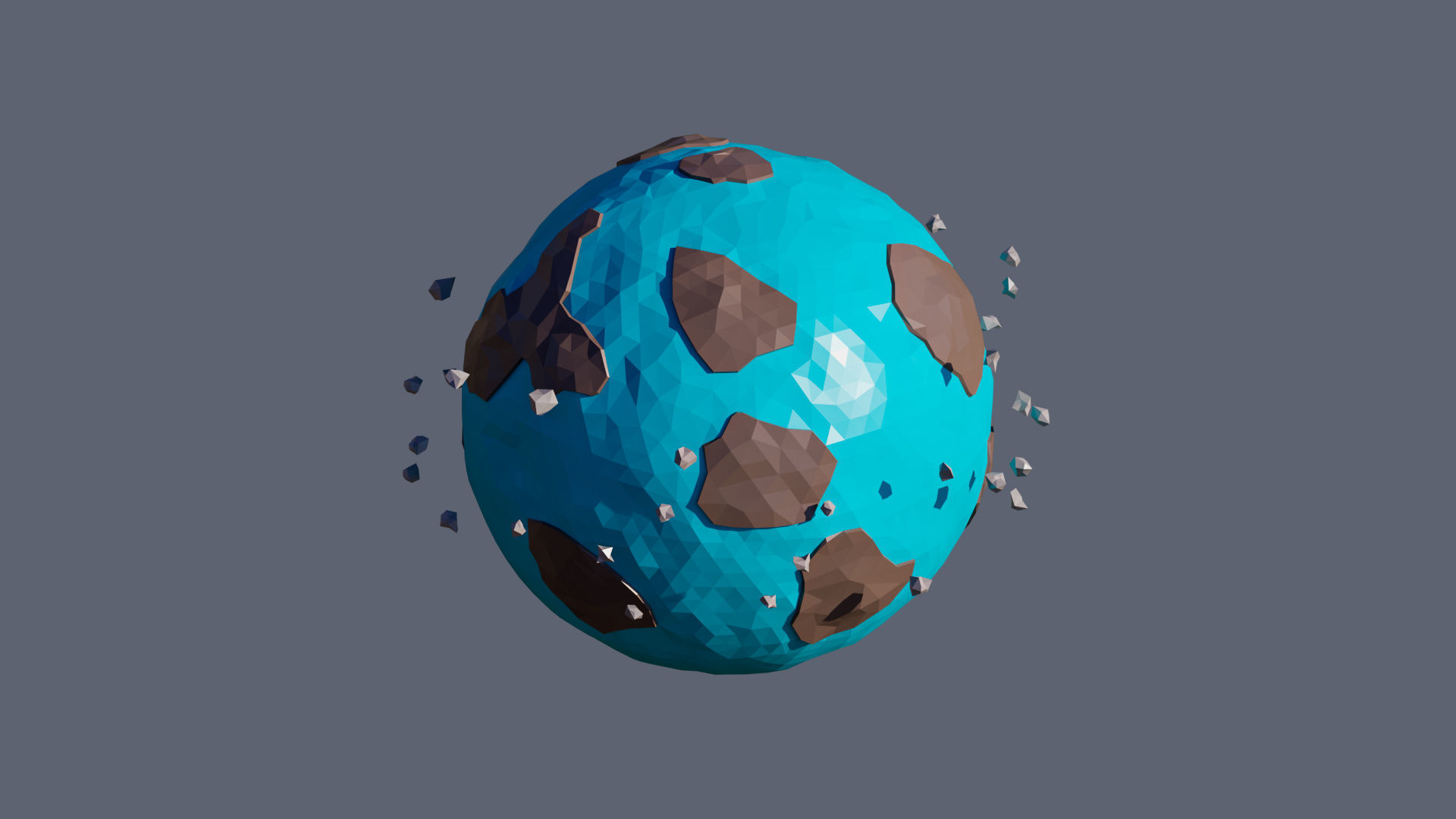 Planets 2 Low-poly 3D model_10