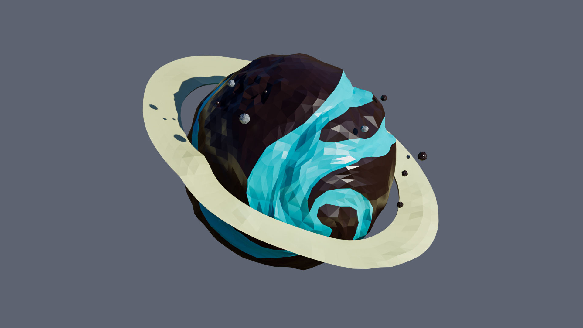 Planets 2 Low-poly 3D model_42