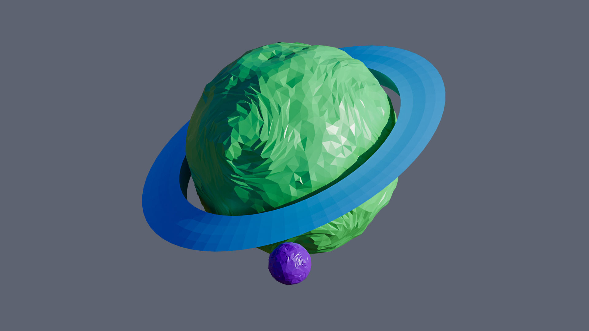 Planets 2 Low-poly 3D model_28