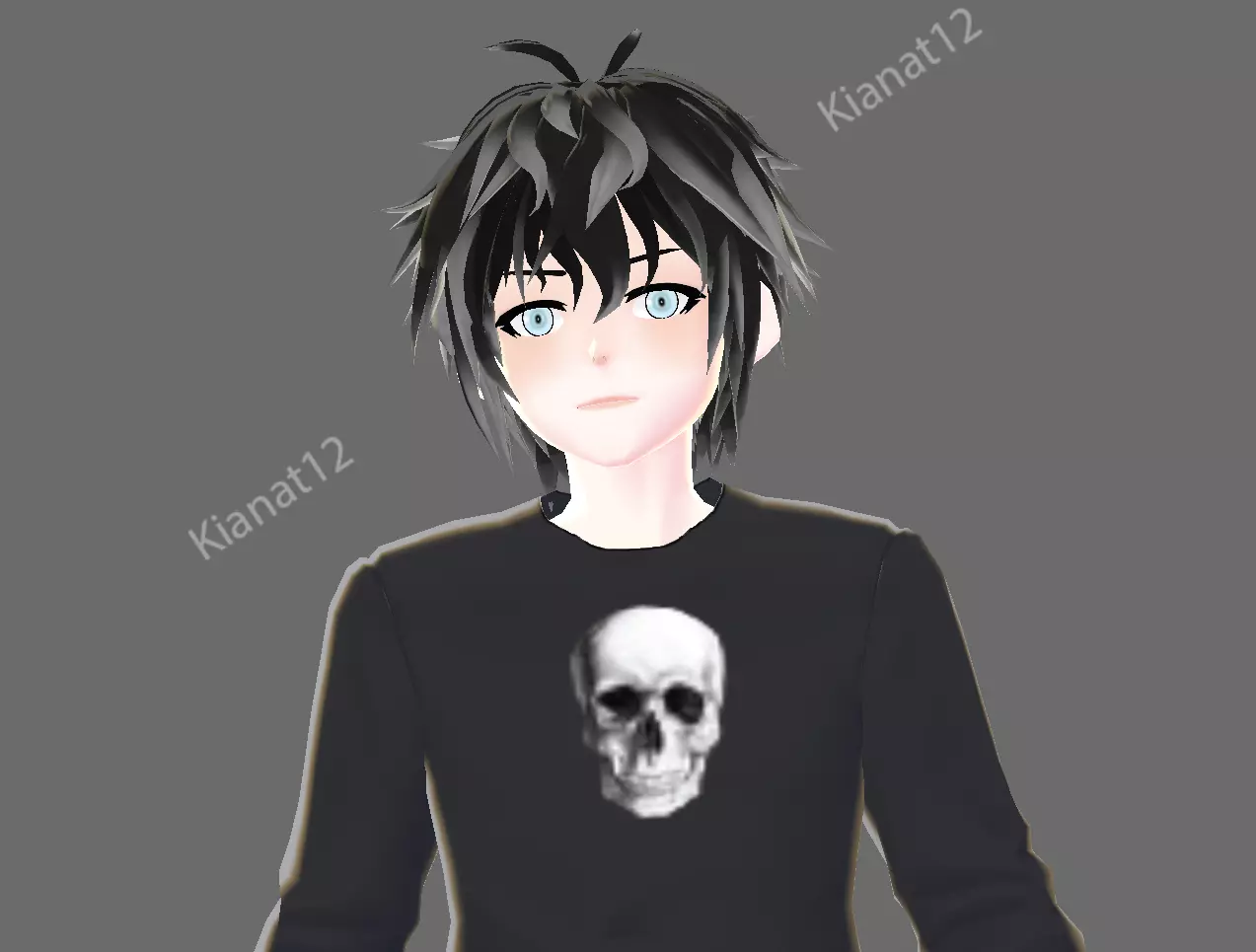 3d anime male avatar for vrchat and for gaming  Low-poly 3D model_0