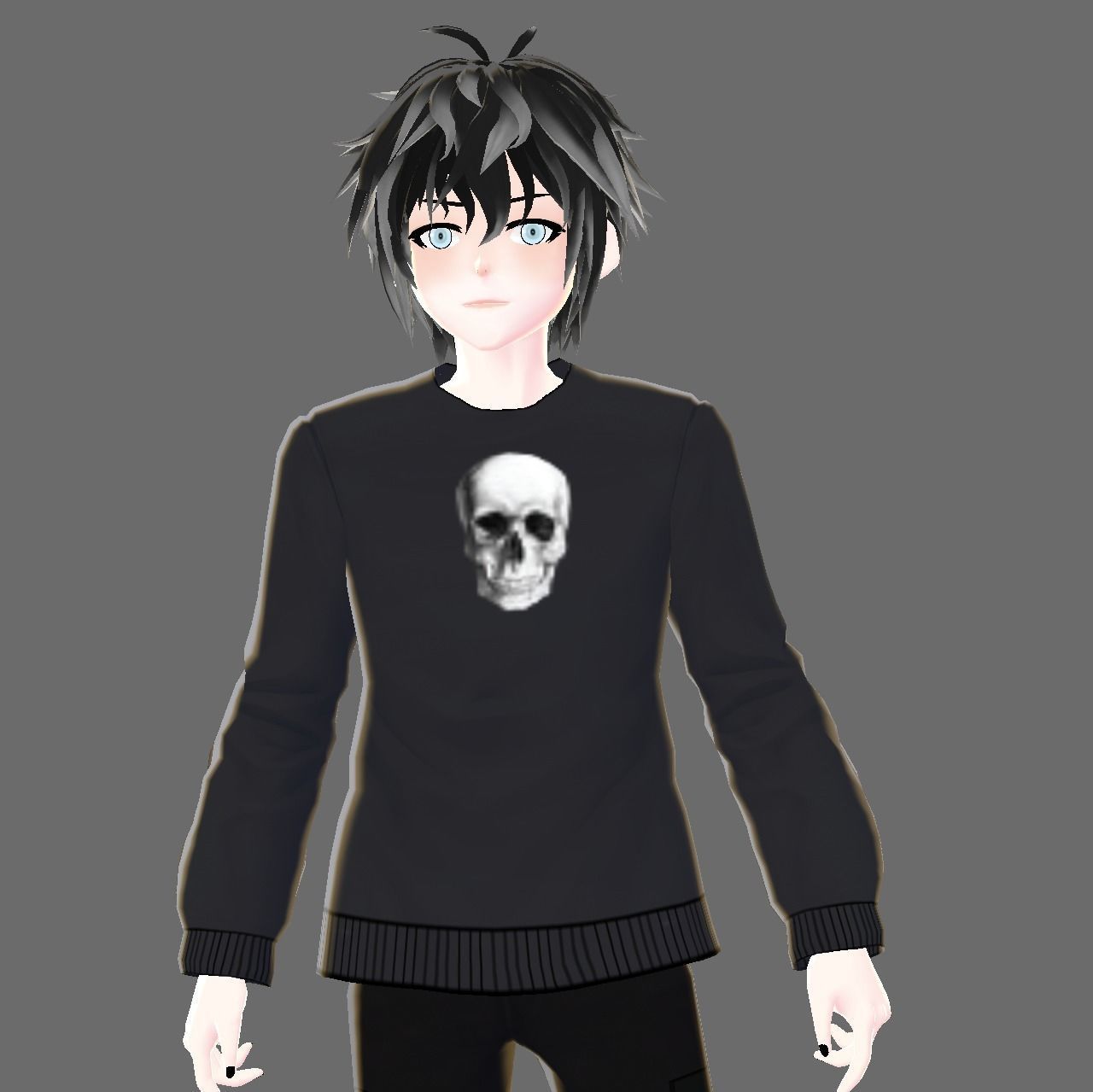 3d anime male avatar for vrchat and for gaming  Low-poly 3D model_14