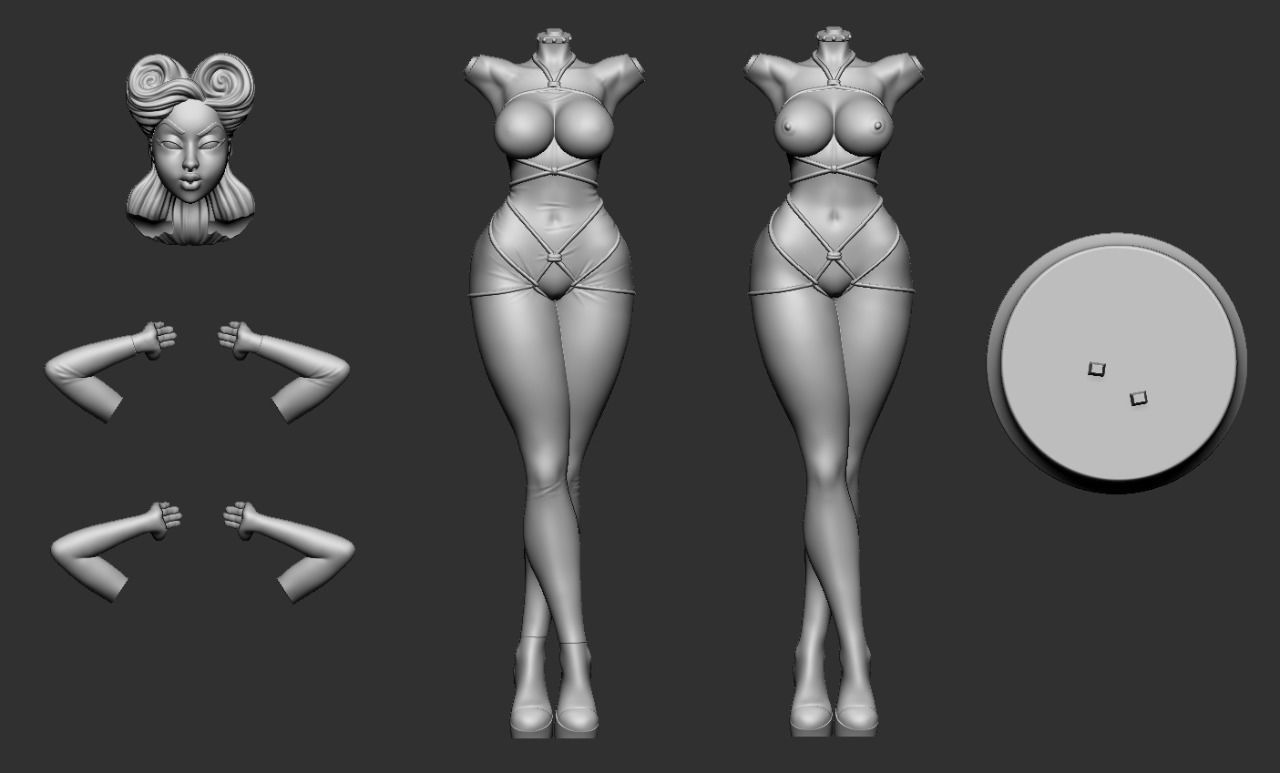 Pin-up Bandage V2 PLUS NSFW 3D print model_2