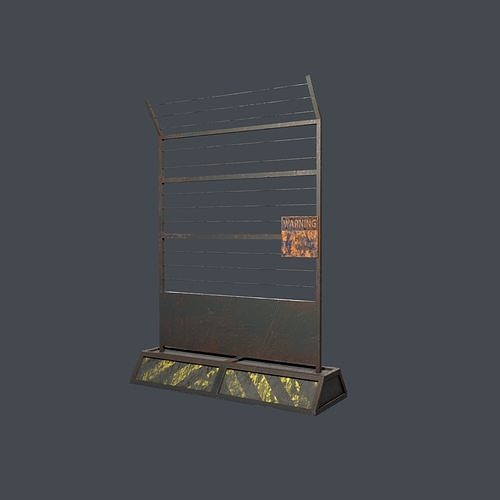 Concrete RoadBlock Barrier Barricade 3D model