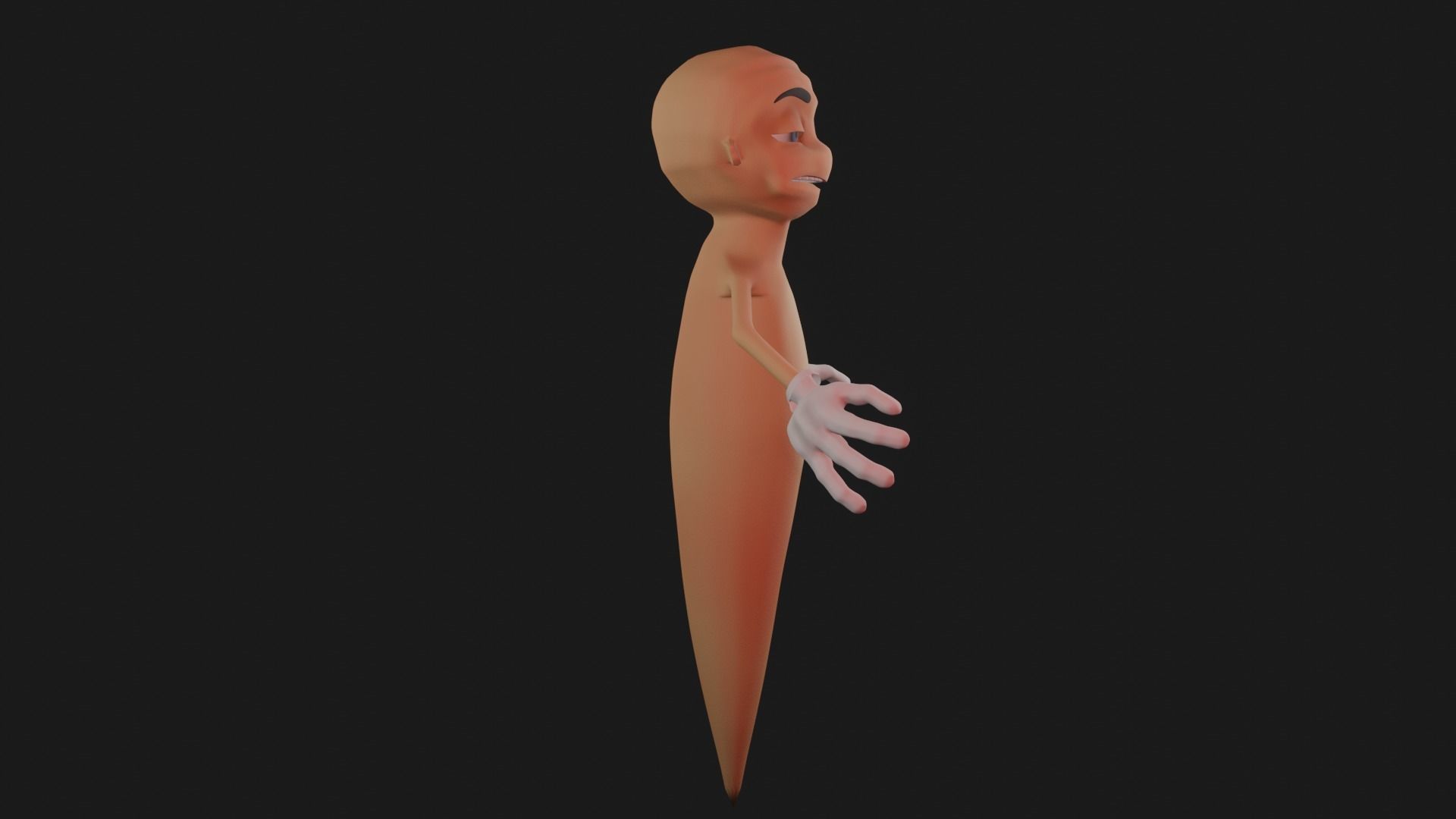 Character cartoon Low-poly 3D model_4