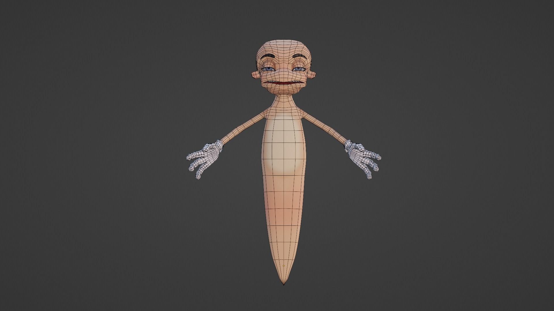 Character cartoon Low-poly 3D model_9