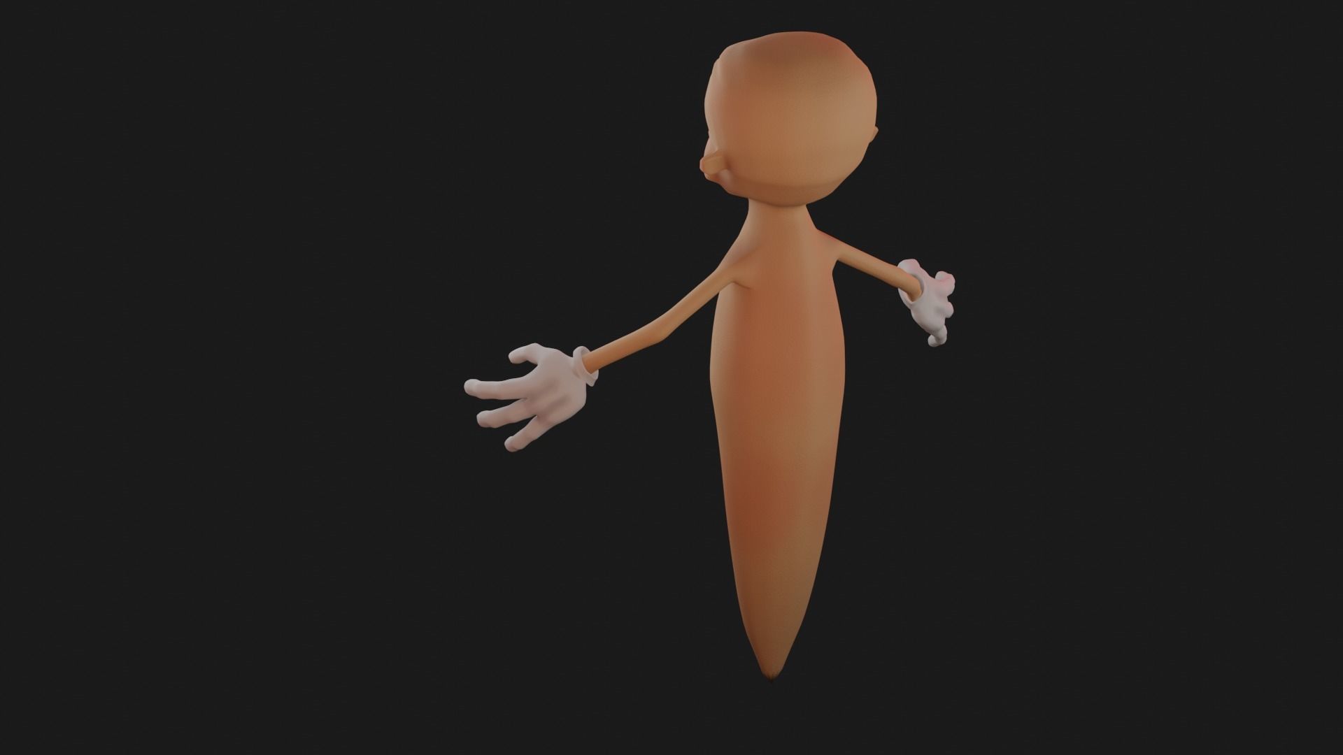 Character cartoon Low-poly 3D model_5