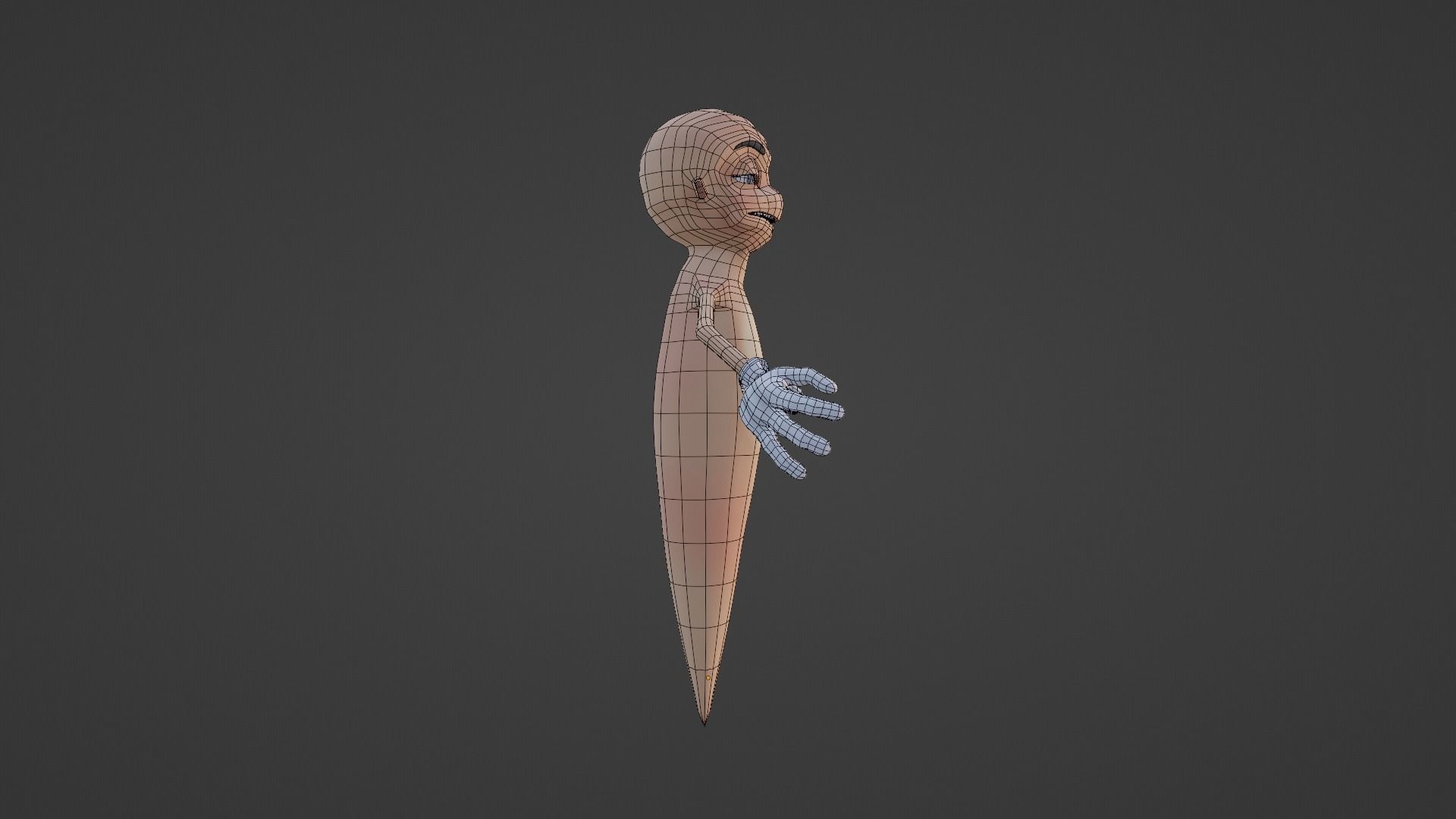 Character cartoon Low-poly 3D model_8