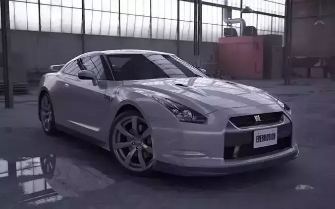 Nissan Gtr Silver 3D model