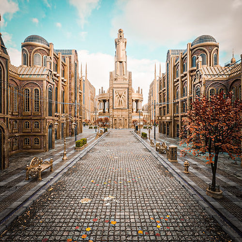 ART DECO STEAMPUNK BUILDING 03 Low-poly 3D model 3