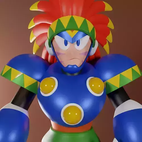 Tomahawk Man Rockman Megaman Famicom nes 3D model 3D model