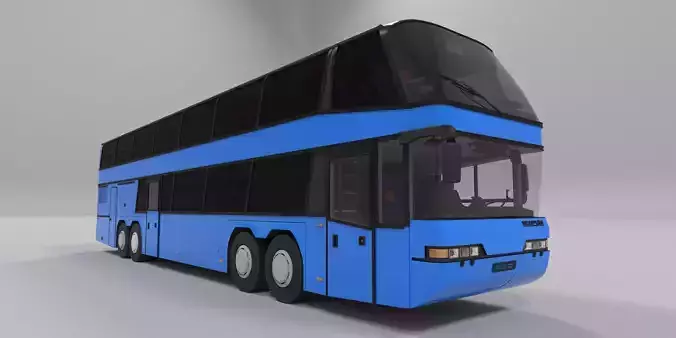 Neoplan Megaliner N128 2000 3D model Neoplan Megaliner N128 2000 3D model