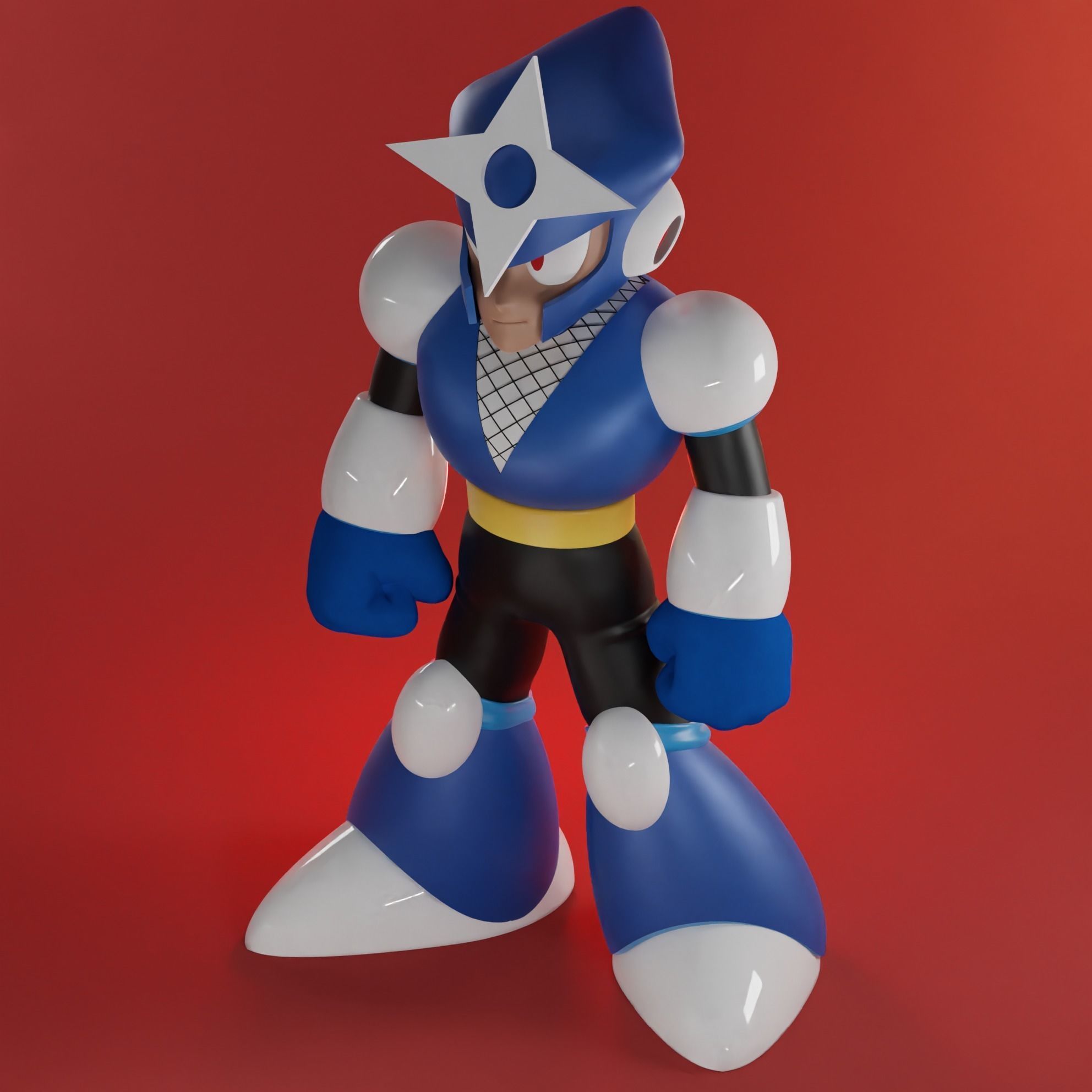 ShadowMan Rockman Megaman Famicom nes 3D model 3D model_2