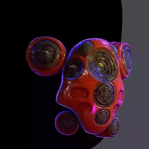 Gas mask helmet 3d model scifi Low-poly Low-poly 3D model