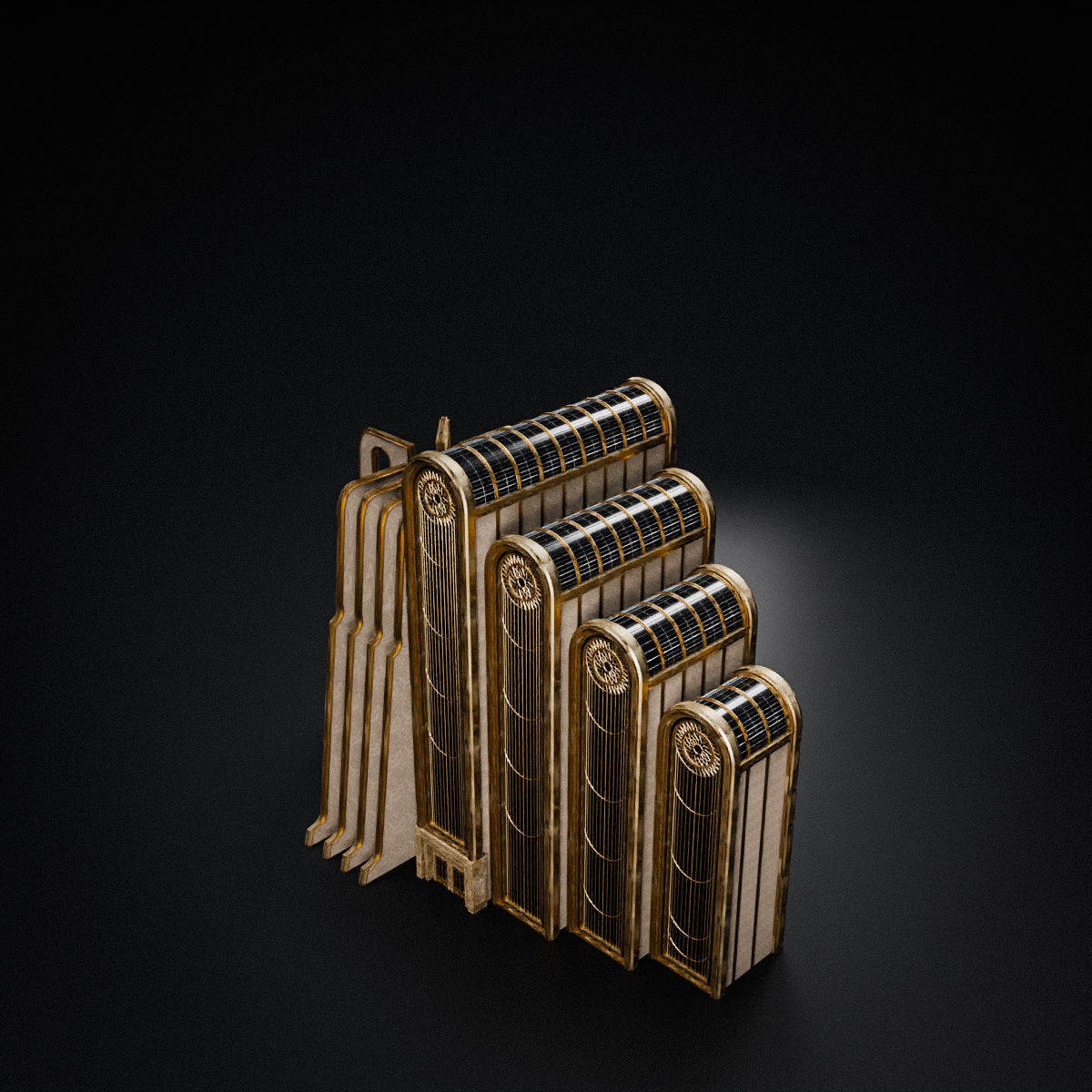 ART DECO SKYSCRAPER BUILDING 02 Low-poly 3D model_13