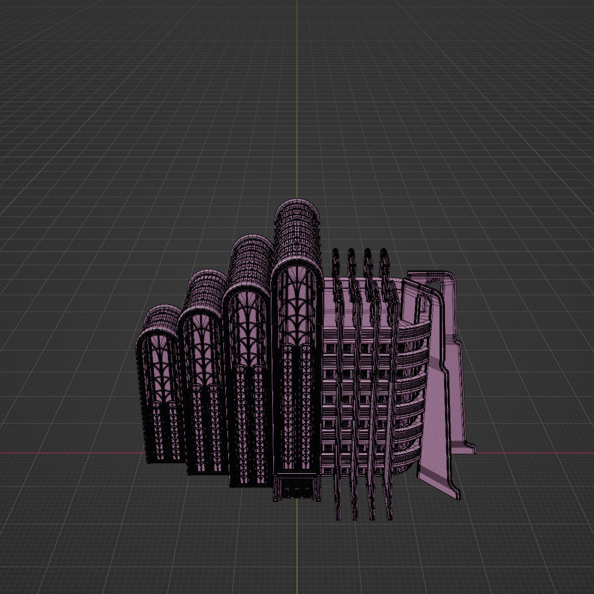 ART DECO SKYSCRAPER BUILDING 02 Low-poly 3D model_24