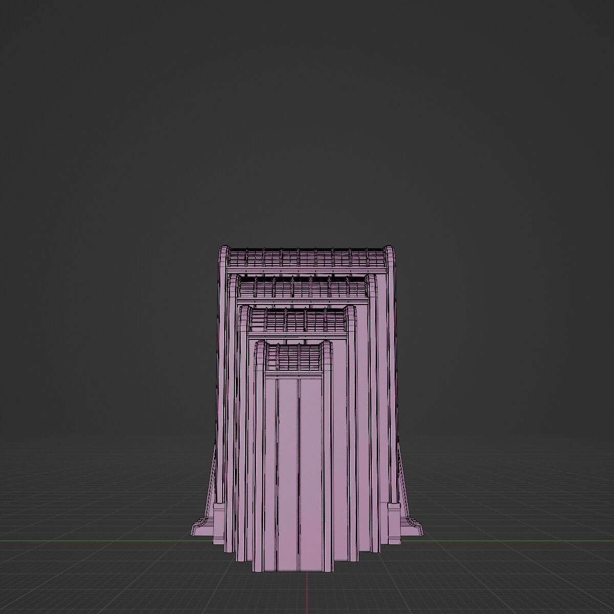 ART DECO SKYSCRAPER BUILDING 02 Low-poly 3D model_23