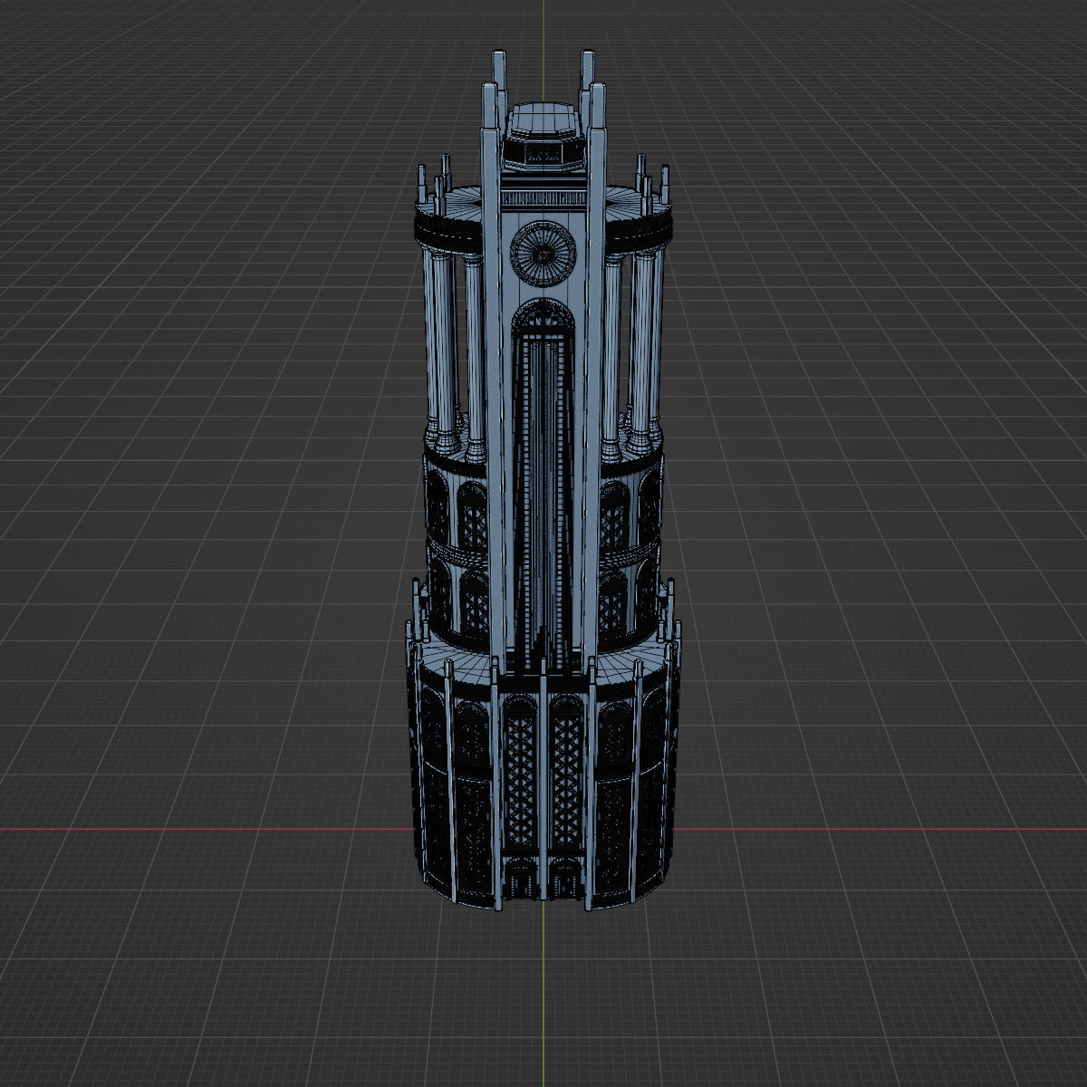 ART DECO SKYSCRAPER BUILDING 03 Low-poly 3D model_24