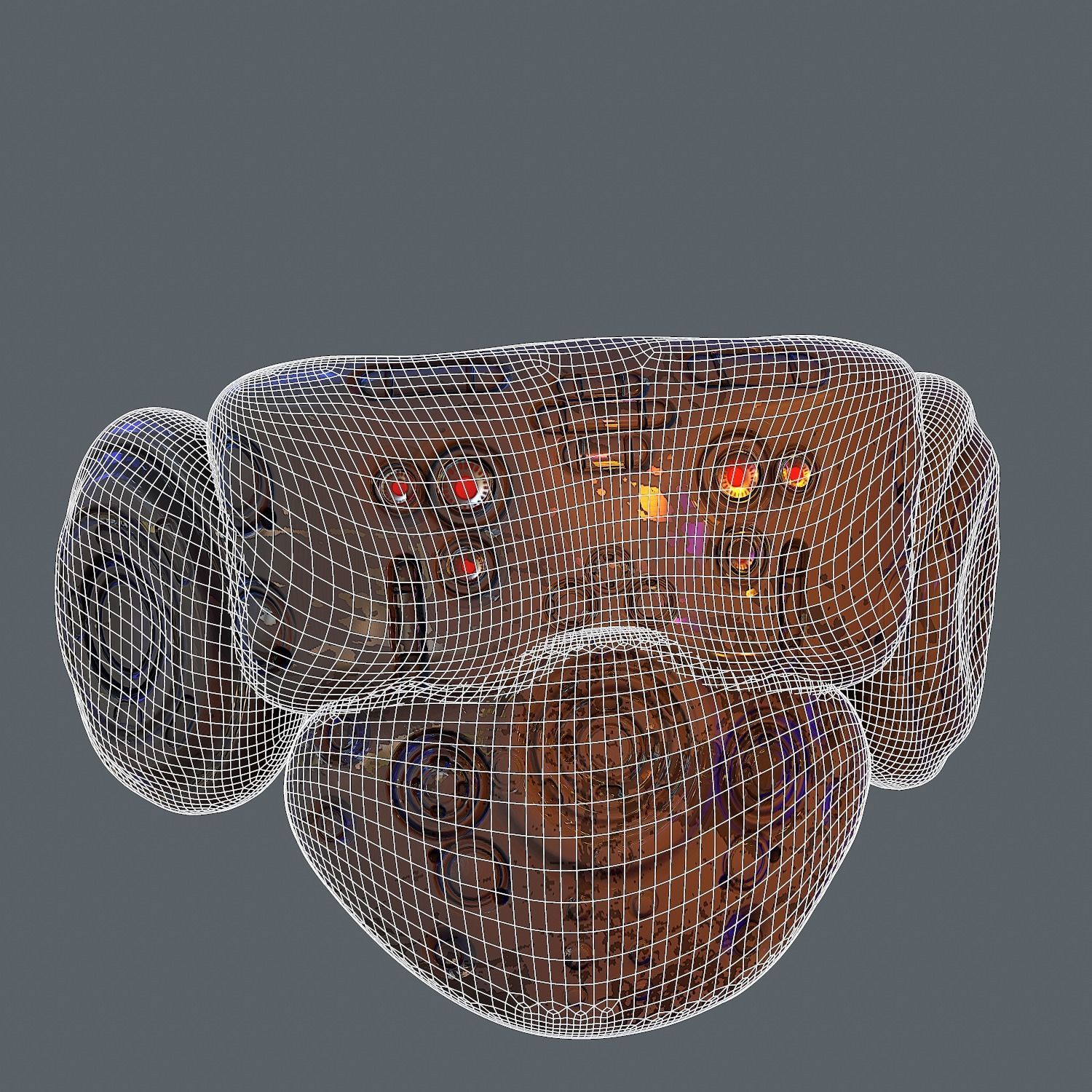 Gas mask helmet 3d model scifi Low-poly Low-poly 3D model Low-poly 3D model_7