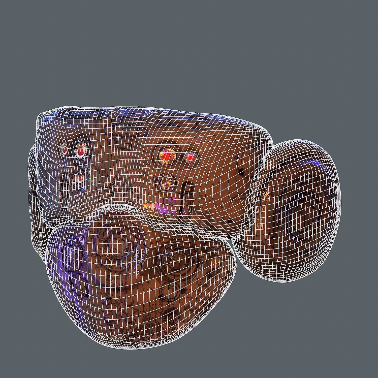 Gas mask helmet 3d model scifi Low-poly Low-poly 3D model Low-poly 3D model_8