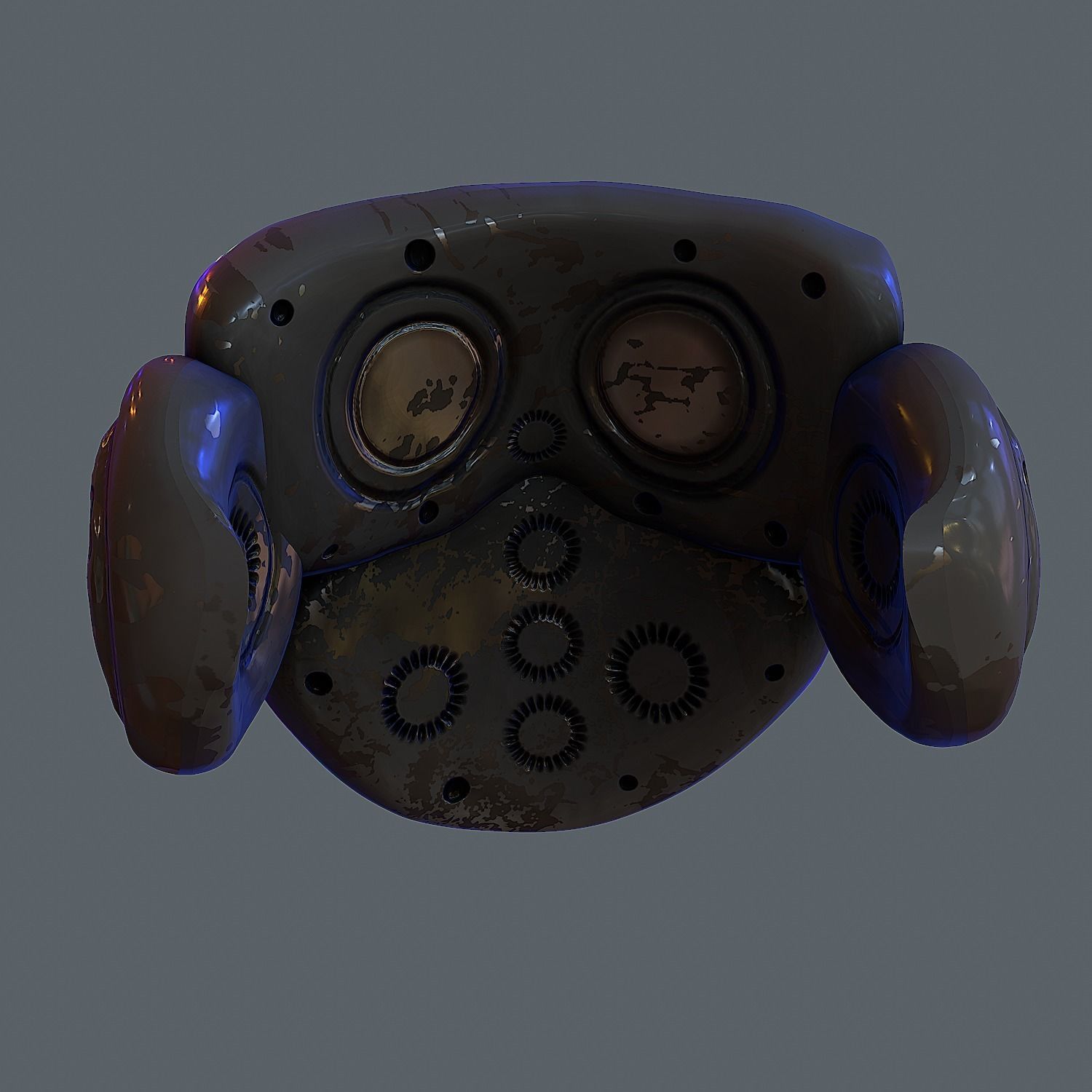 Gas mask helmet 3d model scifi Low-poly Low-poly 3D model Low-poly 3D model_5