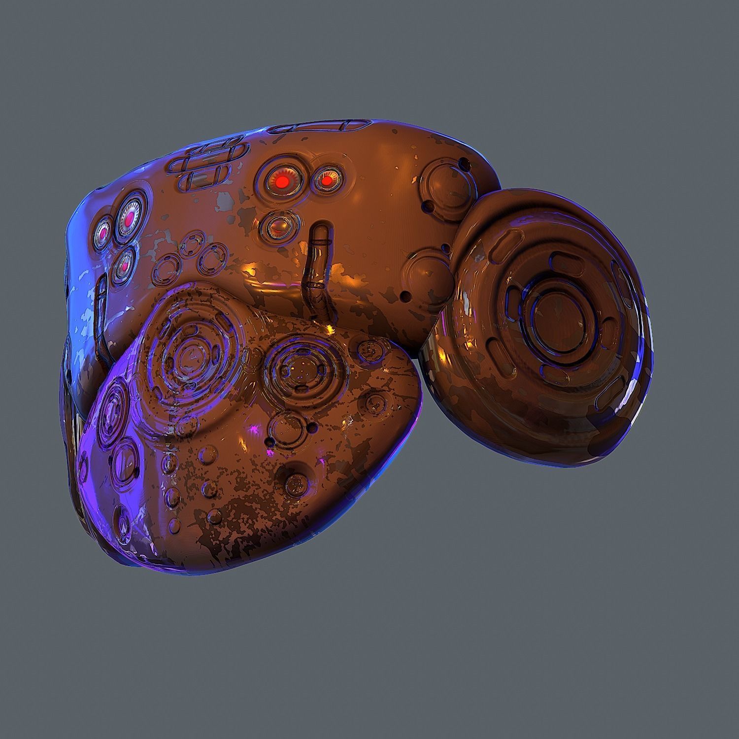 Gas mask helmet 3d model scifi Low-poly Low-poly 3D model Low-poly 3D model_6