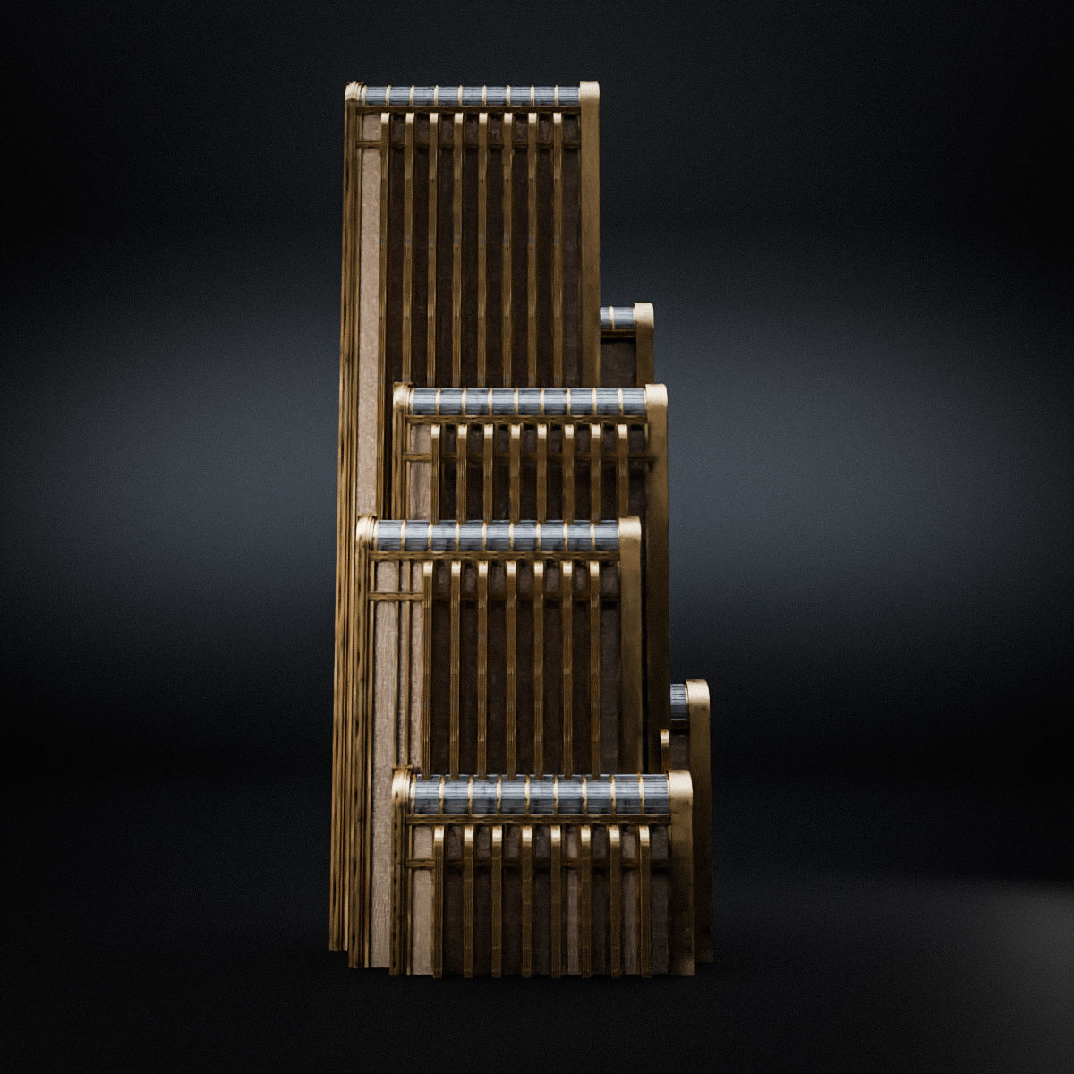 ART DECO SKYSCRAPER BUILDING 06 Low-poly 3D model_10