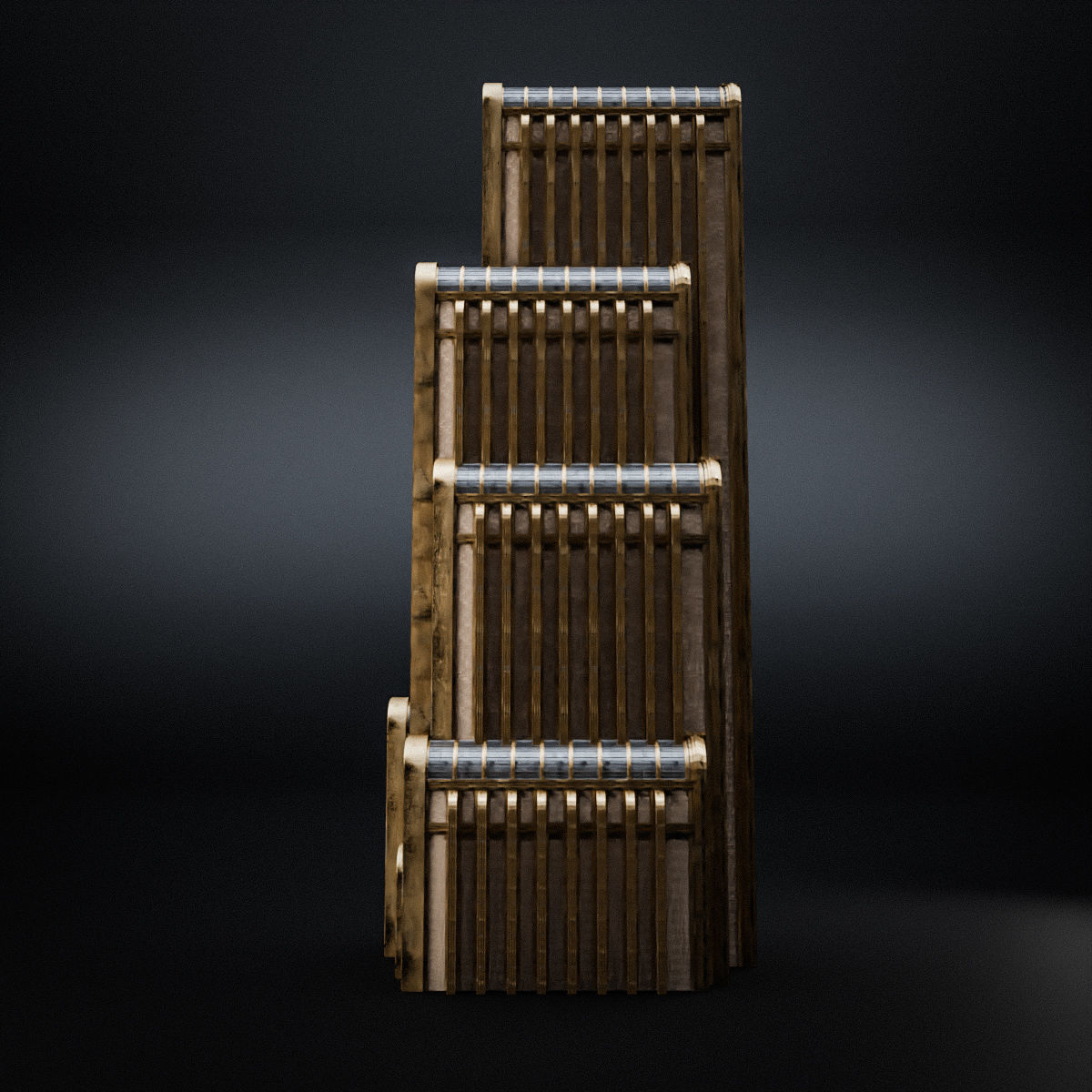 ART DECO SKYSCRAPER BUILDING 06 Low-poly 3D model_6