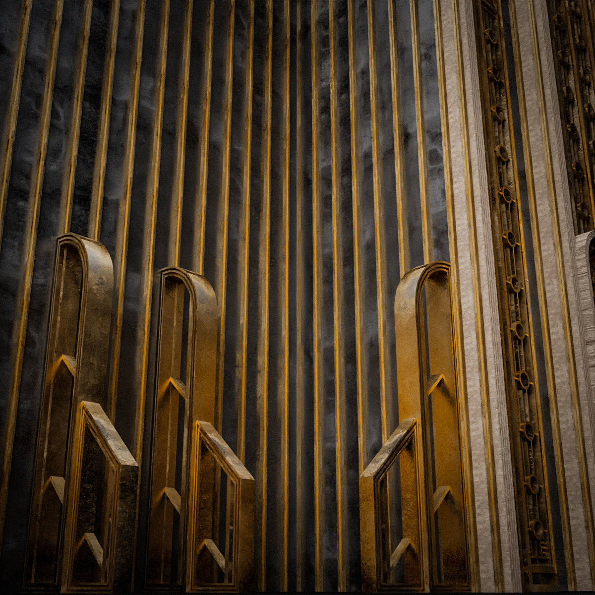 ART DECO SKYSCRAPER BUILDING 08 Low-poly 3D model_15