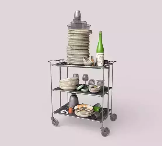 Dirty Kitchen Serving  Cart