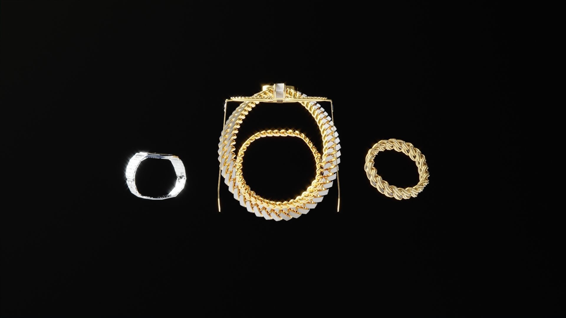 Jewelry Bundle 5 Low-poly 3D model_4