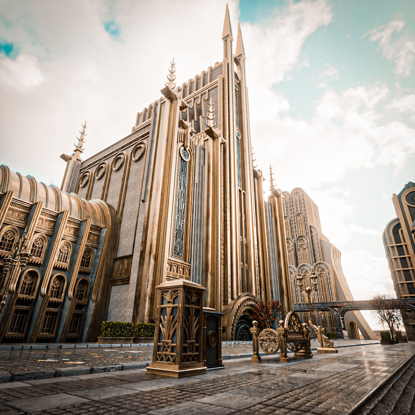 GRAND CAPITAL BUILDING SET Low-poly 3D model_12