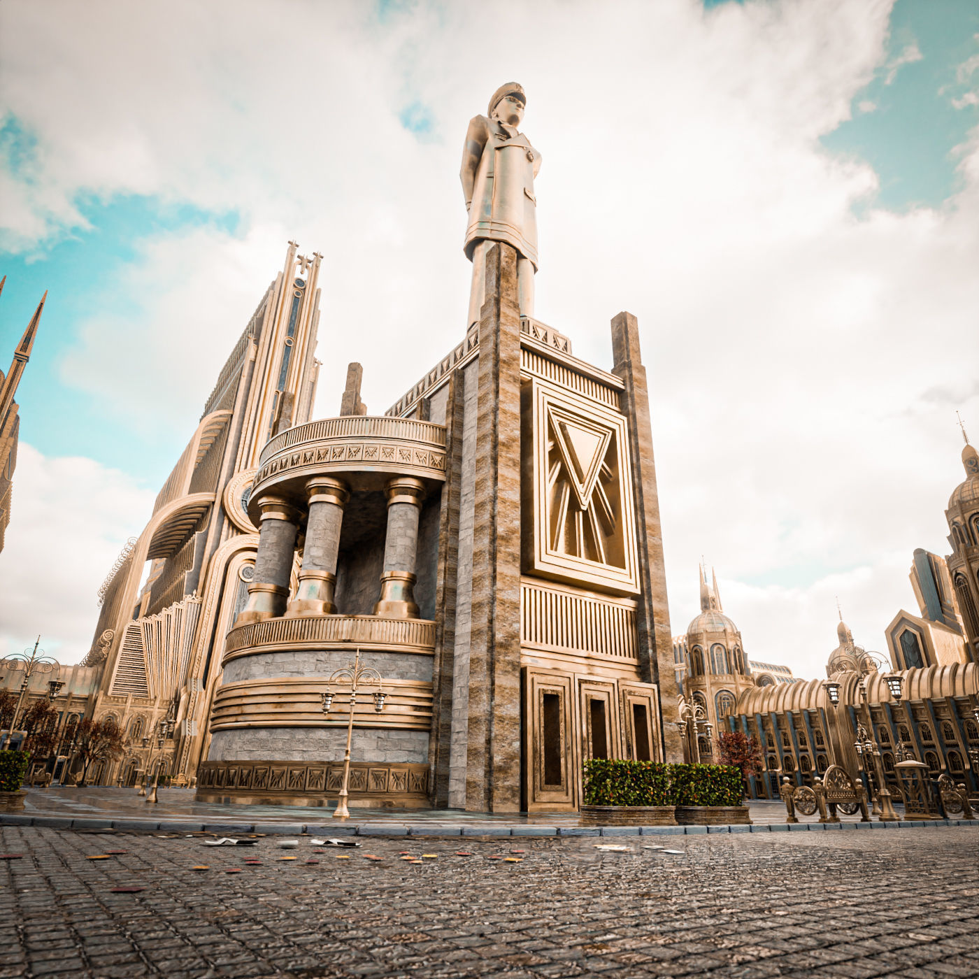 GRAND CAPITAL BUILDING SET Low-poly 3D model_8